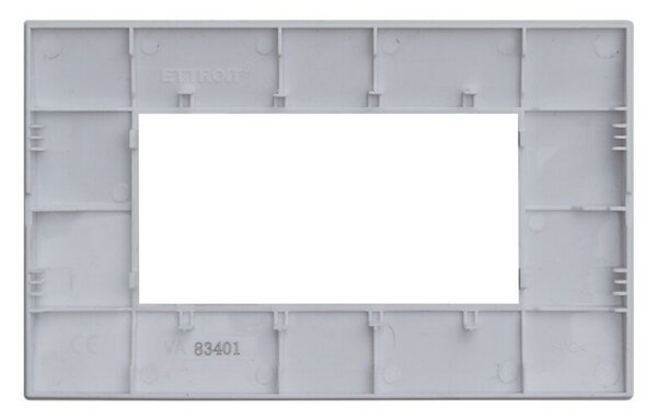 Placca 4 moduli 504 in plastica bianca compatibile anche con Vimar Arké