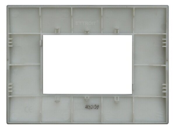 Placca 3 moduli 503 in plastica argento compatibile anche con Vimar Arké