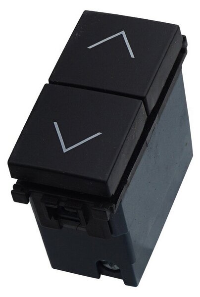 Doppio Pulsante Saliscendi con frecce 10A interbloccato nero compatibile anche con Vimar Arké