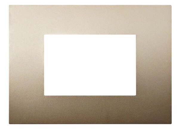 Placca 3 moduli 503 in plastica oro compatibile anche con Vimar Arké