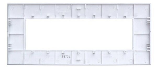 Placca 7 moduli 507 in plastica bianca compatibile anche con Vimar Arké