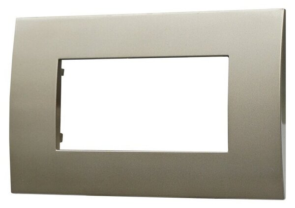 Placca 4 moduli 504 in plastica bronzo compatibile anche con Vimar Arké