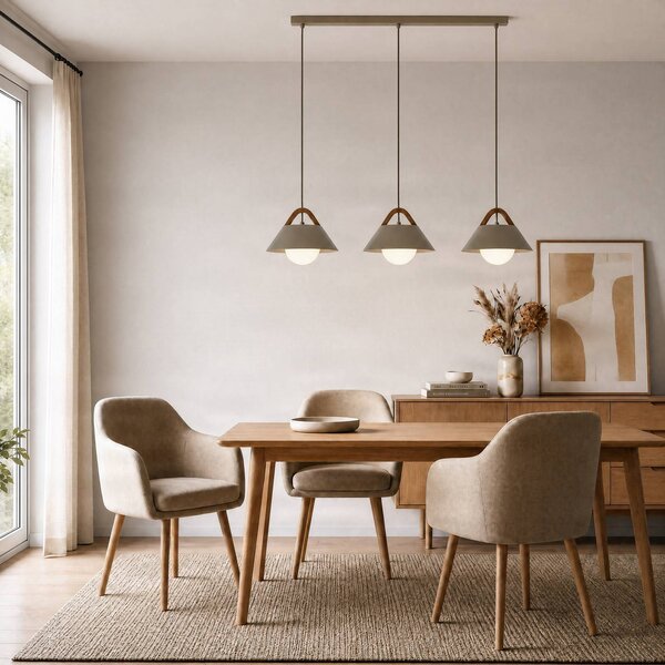 Lampada a sospensione Funda Luminex, dimmerabile, Crema / Ambra, Soggiorno / Sala da pranzo, Metallo, Scandinavo, Lampada a sospensione