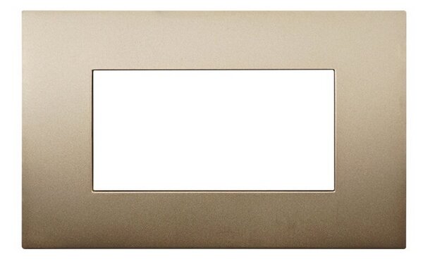Placca 4 moduli 504 in plastica oro compatibile anche con Vimar Arké