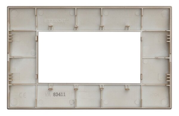 Placca 4 moduli 504 in plastica oro compatibile anche con Vimar Arké