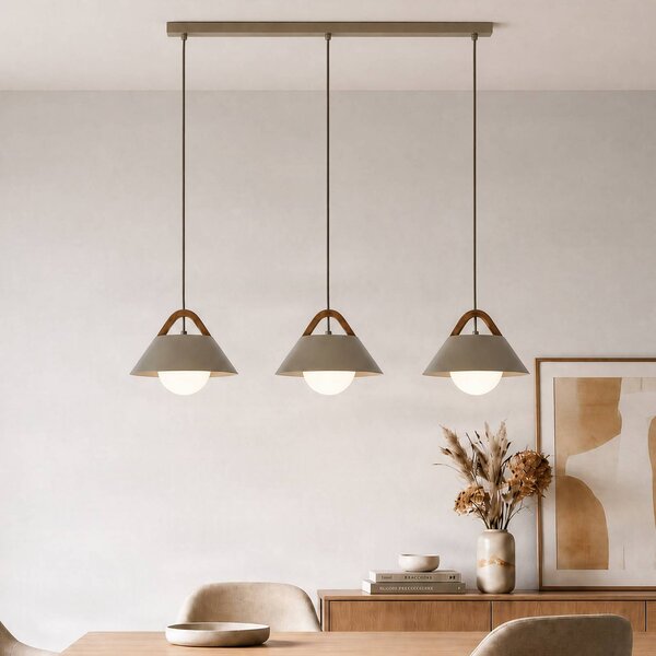 Lampada a sospensione Funda Luminex, dimmerabile, Crema / Ambra, Soggiorno / Sala da pranzo, Metallo, Scandinavo, Lampada a sospensione