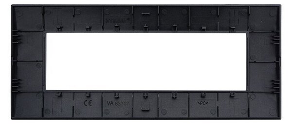 Placca 7 moduli 507 in plastica acciao scuro compatibile anche con Vimar Arké