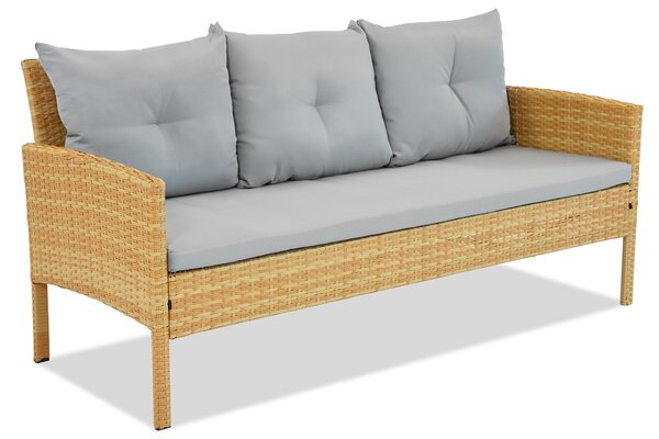 Divano in tecnorattan a 3 posti Bari Garden Point beige