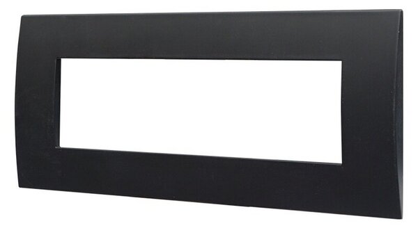 Placca 7 moduli 507 in plastica nero compatibile anche con Vimar Arké
