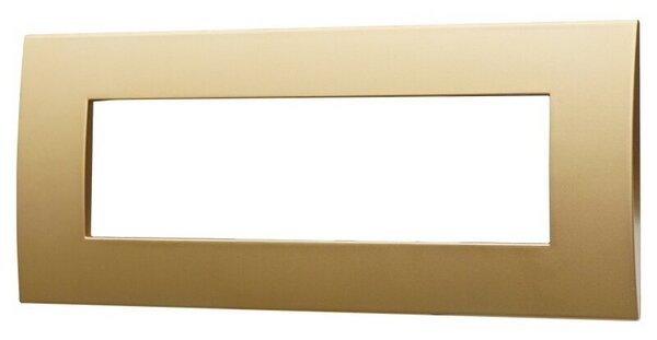 Placca 7 moduli 507 in plastica oro compatibile anche con Vimar Arké