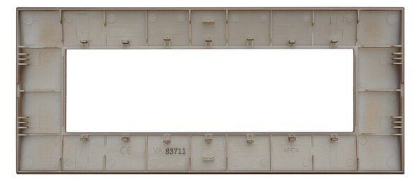 Placca 7 moduli 507 in plastica oro compatibile anche con Vimar Arké