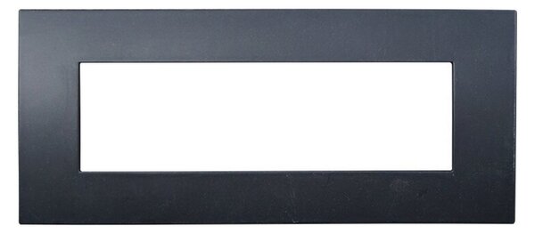 Placca 7 moduli 507 in plastica nero compatibile anche con Vimar Arké