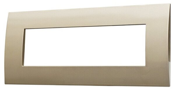 Placca 7 moduli 507 in plastica bronzo compatibile anche con Vimar Arké
