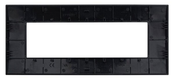 Placca 7 moduli 507 in plastica nero compatibile anche con Vimar Arké