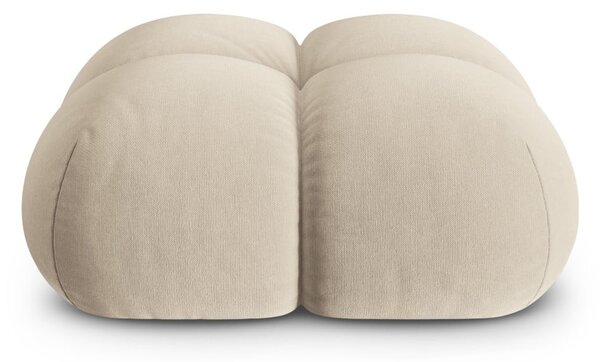 Poggiapiedi beige con rivestimento in velluto Loretto – Cosmopolitan Design