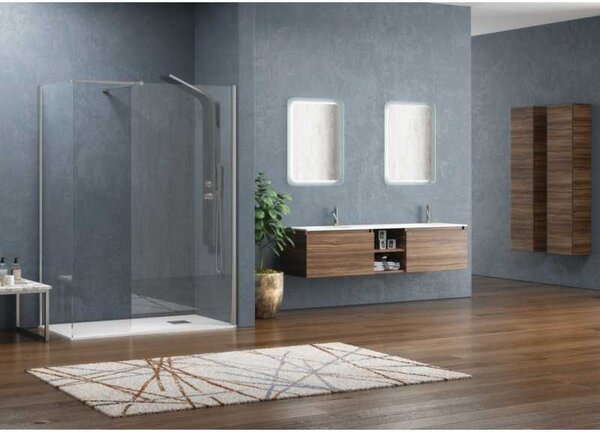 Kamalu doccia walk in angolare 70x80cm vetro 8mm | kw2000