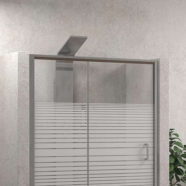 Kamalu box doccia nicchia 110cm vetro serigrafato altezza 180cm k410n