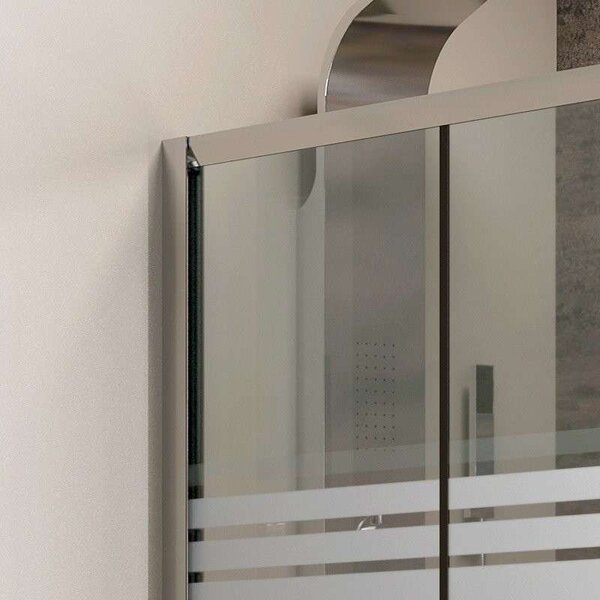 Kamalu box doccia nicchia 110cm vetro serigrafato altezza 180cm k410n