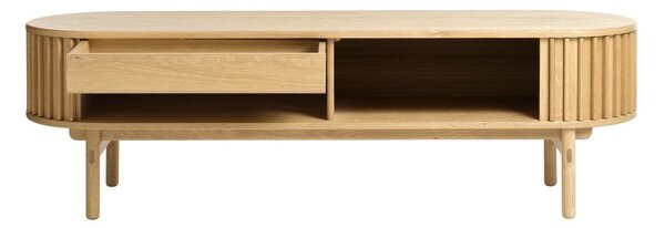 Tavolo TV in rovere di colore naturale 160x48 cm Carno - Unique Furniture