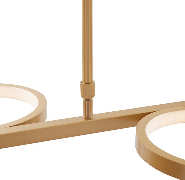 Lampada a sospensione moderna oro con LED a 3 livelli di dimmerazione 3 luci - Vivé