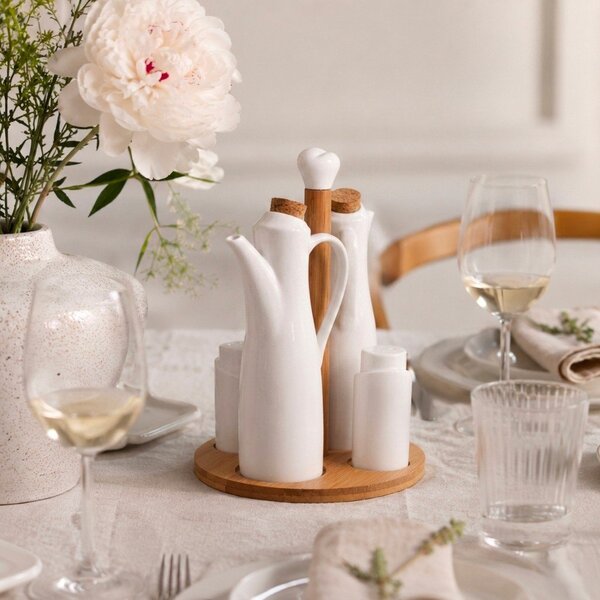 Set di condimento in porcellana Whiteline - Orion
