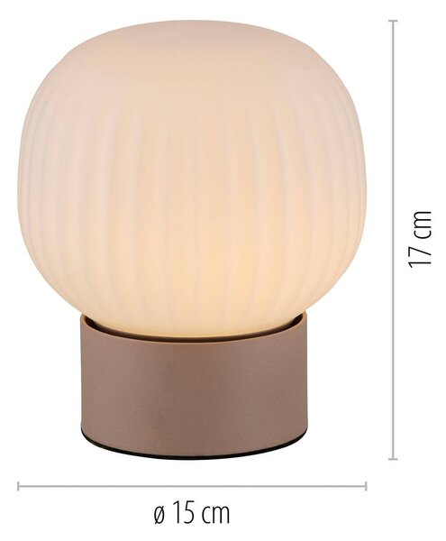 JUST LIGHT. GmbH Lampada da tavolo Nami, dimmerabile, Marrone / Ruggine, Soggiorno / Sala da pranzo, Metallo, Lampada da tavolo
