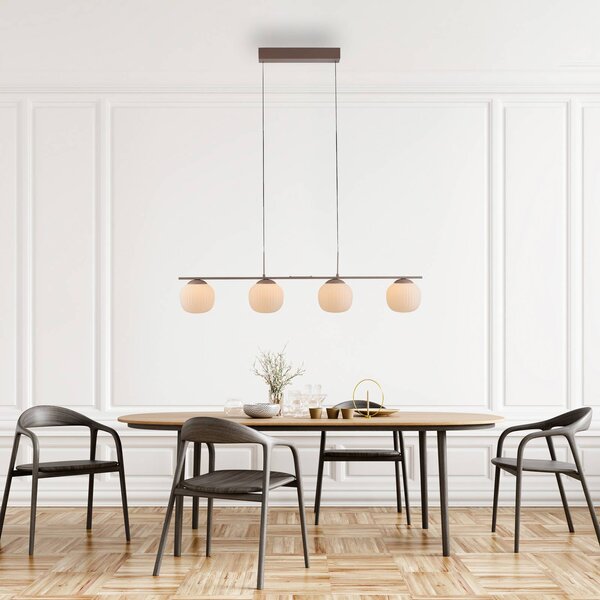 JUST LIGHT. GmbH Lampada a sospensione Nami, dimmerabile, Marrone / Ruggine, Soggiorno / Sala da pranzo, Metallo, Lampada a sospensione