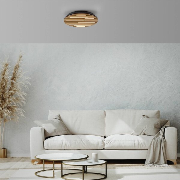 JUST LIGHT. GmbH Plafoniera soffitto Akustik, Legno chiaro, Soggiorno / Sala da pranzo, Metallo, Moderno, Plafoniera