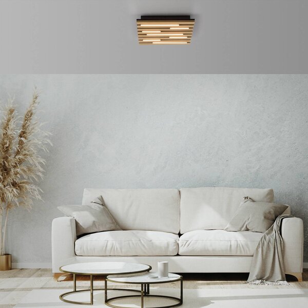 JUST LIGHT. GmbH Plafoniera soffitto Akustik, Legno chiaro, Soggiorno / Sala da pranzo, Metallo, Moderno, Plafoniera