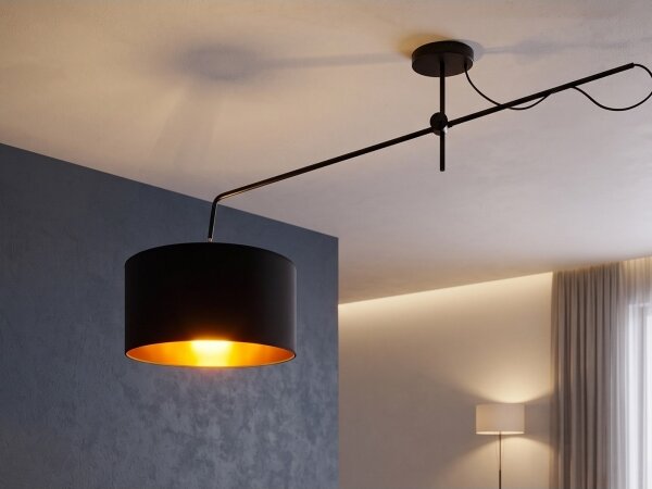 LED lampada da soffitto regolabile VENICE 1xE27/60W/230V nero/oro