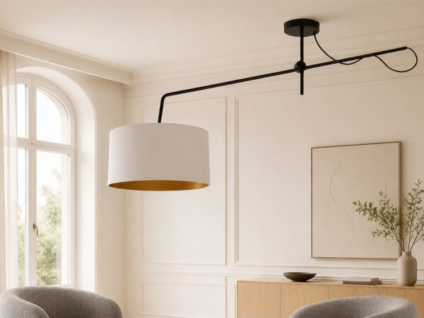 Plafoniera LED regolabile VENICE 1xE27/60W/230V bianco/oro