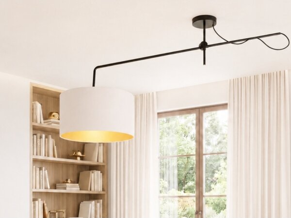 Plafoniera LED regolabile VENICE 1xE27/60W/230V bianco/oro