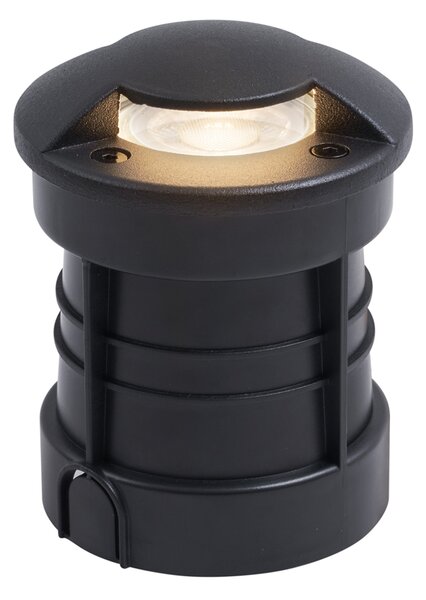 Set di 6 faretti da terra moderni neri GU10 50mm effetto a 2 luci IP65 - Cellar