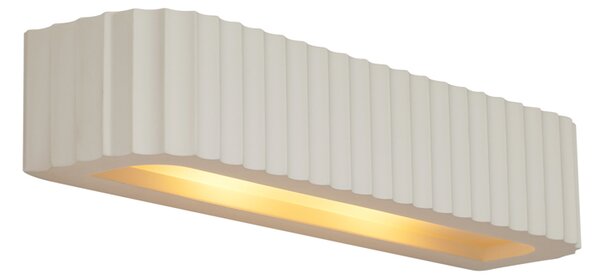 Lampada da parete scandinava beige rettangolare a 2 luci - Plaster
