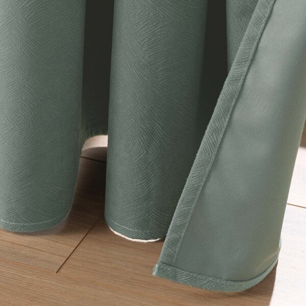 Tenda color kaki in velluto 140x260 cm Olympe – douceur d'intérieur
