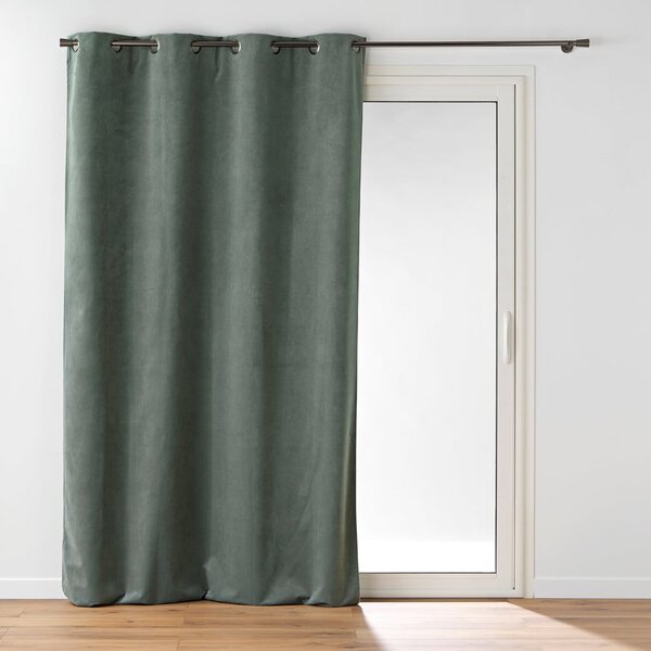 Tenda color kaki in velluto 140x260 cm Olympe – douceur d'intérieur