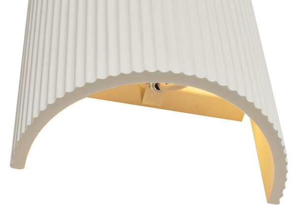 Lampada da parete scandinava beige ovale - Plaster
