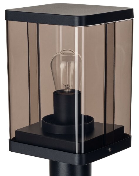 Lampada da esterno 1xE27/60W/230V IP44 nera/marrone fumé