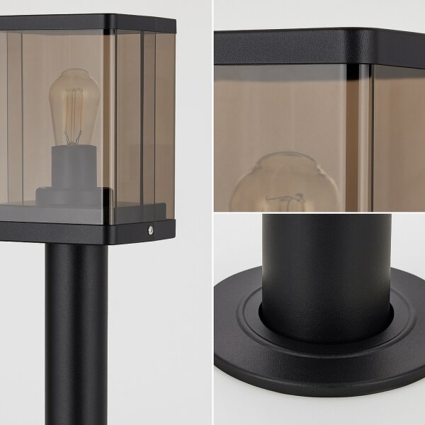 Lampada da esterno 1xE27/60W/230V IP44 nera/marrone fumé