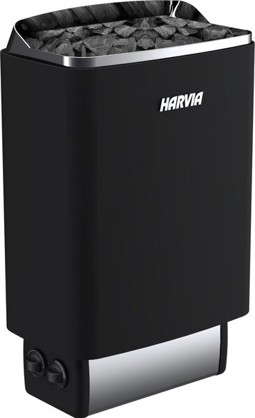 Stufe per sauna Harvia Top Steel Black 9,0 kW | con sistema di controllo integrato | HM900400BX