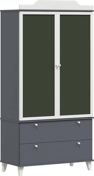 Armadio con Lavagna ROROS Grigio e Bianco 90 x 45 x 180 cm