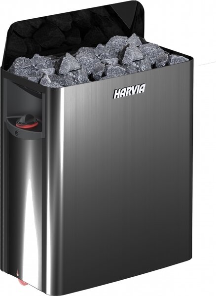 Stufe per sauna Harvia The Wall Black Steel 9,0 kW | con sistema di controllo integrato | SW90