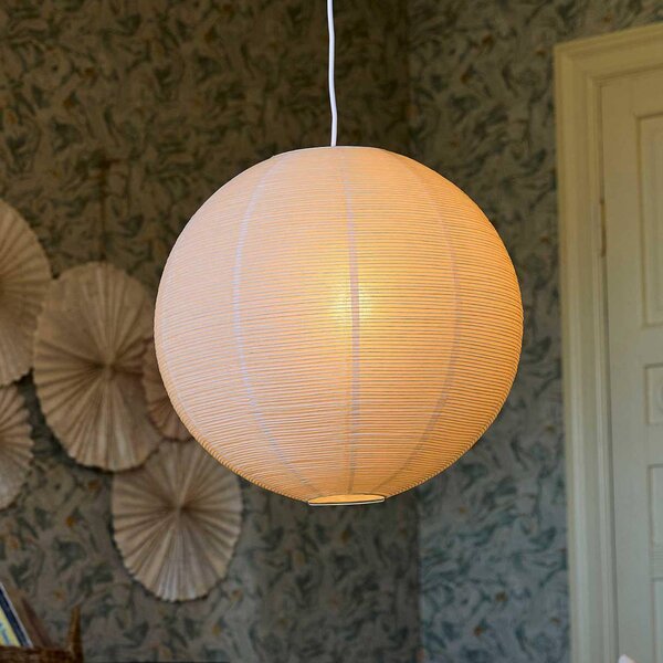 PR Home Lampada a sospensione Haru, dimmerabile, Crema / Ambra, Soggiorno / Sala da pranzo, Carta / Lunolit / Lunopal, Lampada a sospensione