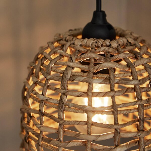 PR Home Catena luminosa da esterno Mini Cebu, Lampakanay, a 5 luci, 650 cm IP44 Cebu, Legno chiaro