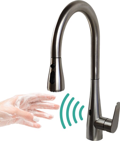 Rubinetto da cucina Touch, JF-9016B rubinetto, bocca estraibile - sensore, 2 modalità