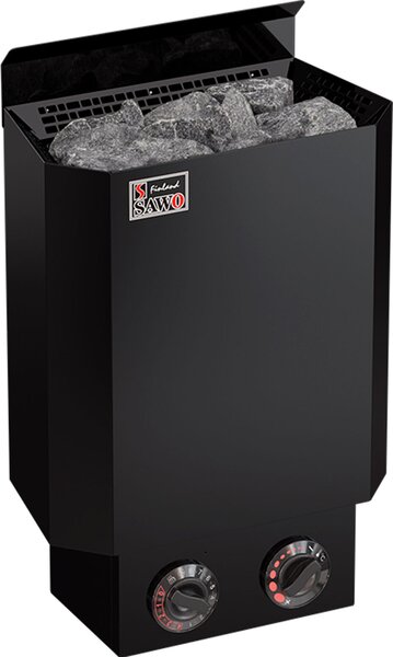 Stufa elettrica Sawo Nordex Mini 3,6 kW, nera | con comandi integrati | NRM-36NB-BL-Z