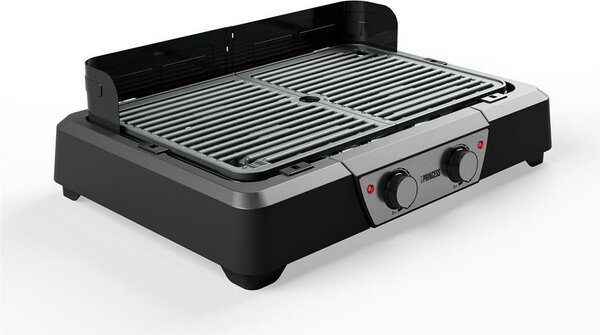 PRINCESS Griglia Elettrica Potenza 2000 Watt con Piastre Antiaderenti e Termostato Regolabile colore Nero - 01.112254.01.001
