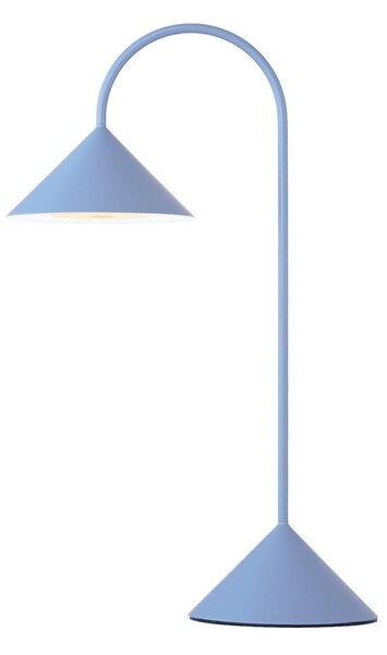 FRANDSEN Lampada da tavolo LED ricaricabile Grasp, azzurro, altezza 47 cm dimmerabile, Blu, Metallo, Design