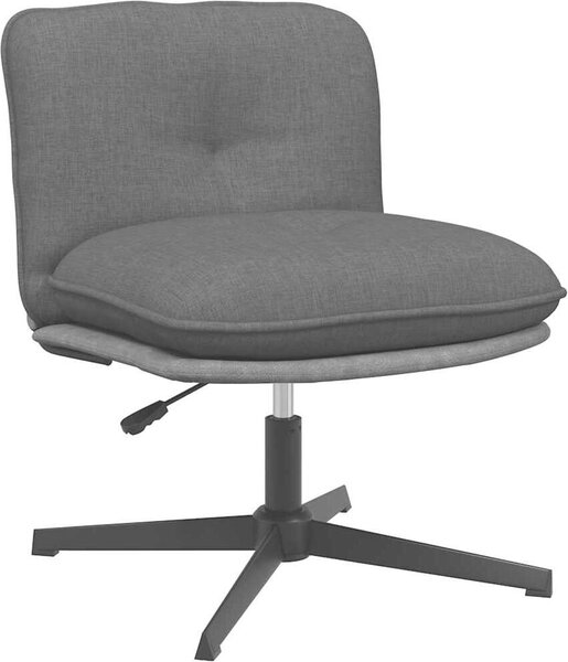 Sedia da Ufficio Girevole Grigio Scuro in Tessuto