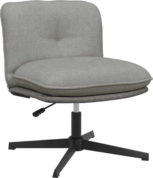 Sedia da Ufficio Girevole Grigio Chiaro in Tessuto